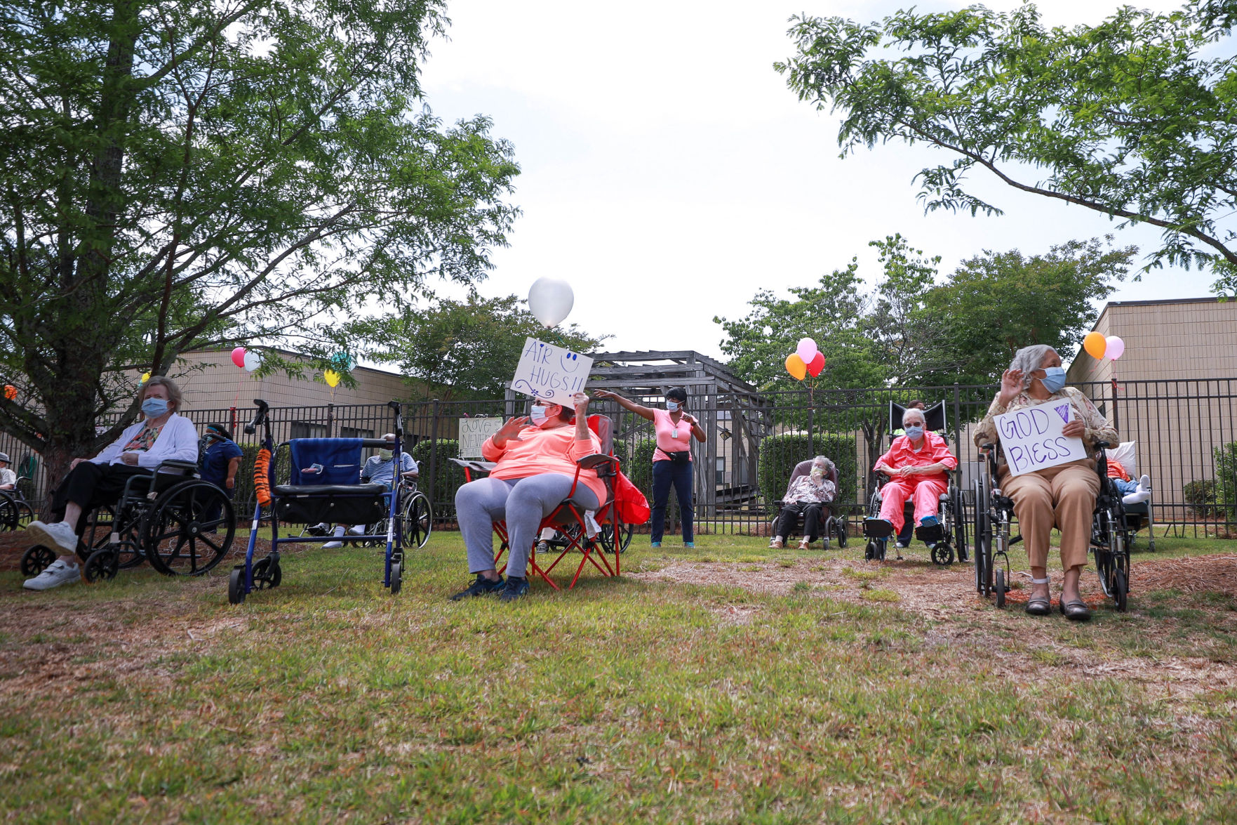 Car parade for Oak Park Nursing Home and Independent Living Community residents
